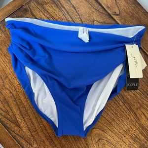 High waist royal blue swimsuit bottoms